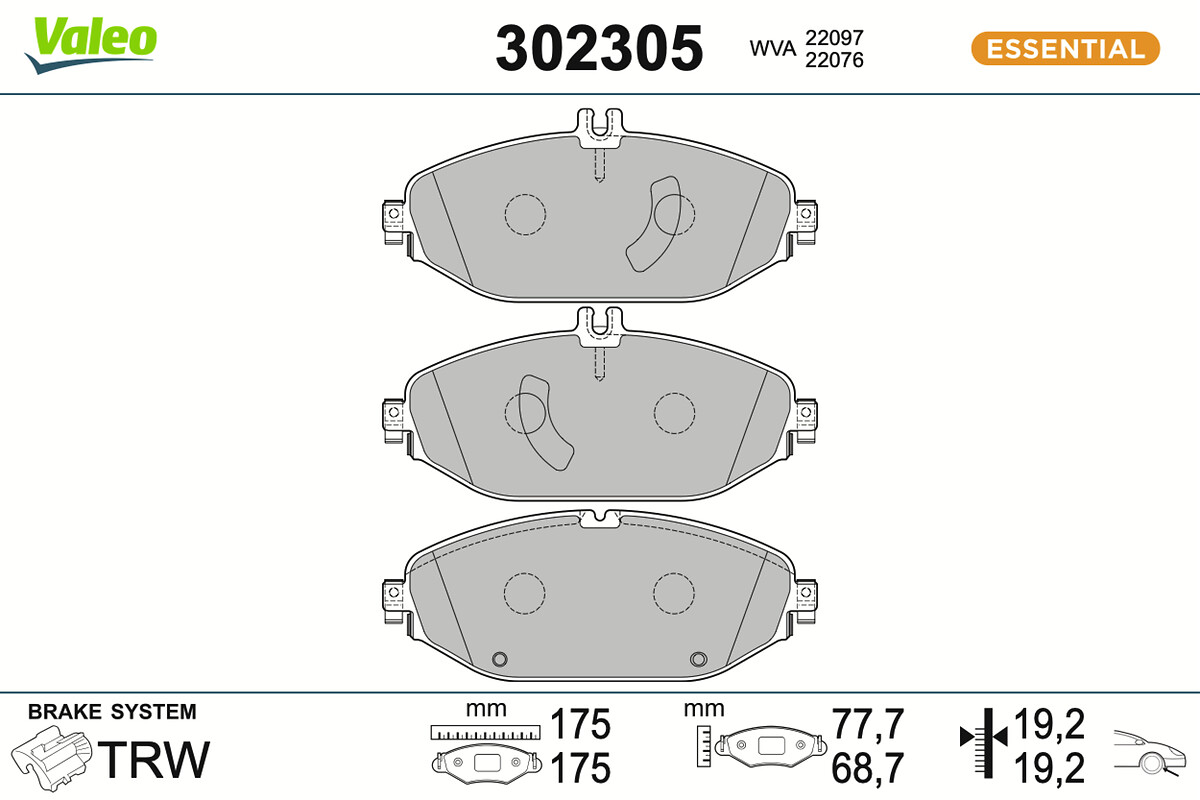 BRAKE PADS FIRST MER CLASSE C 10.14